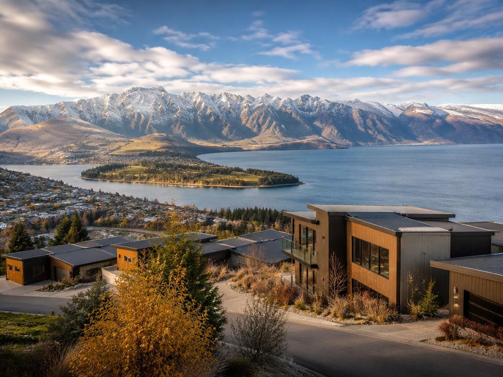 Queenstown homes and city landscape
